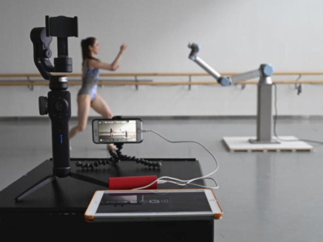 Camera recording a dancer